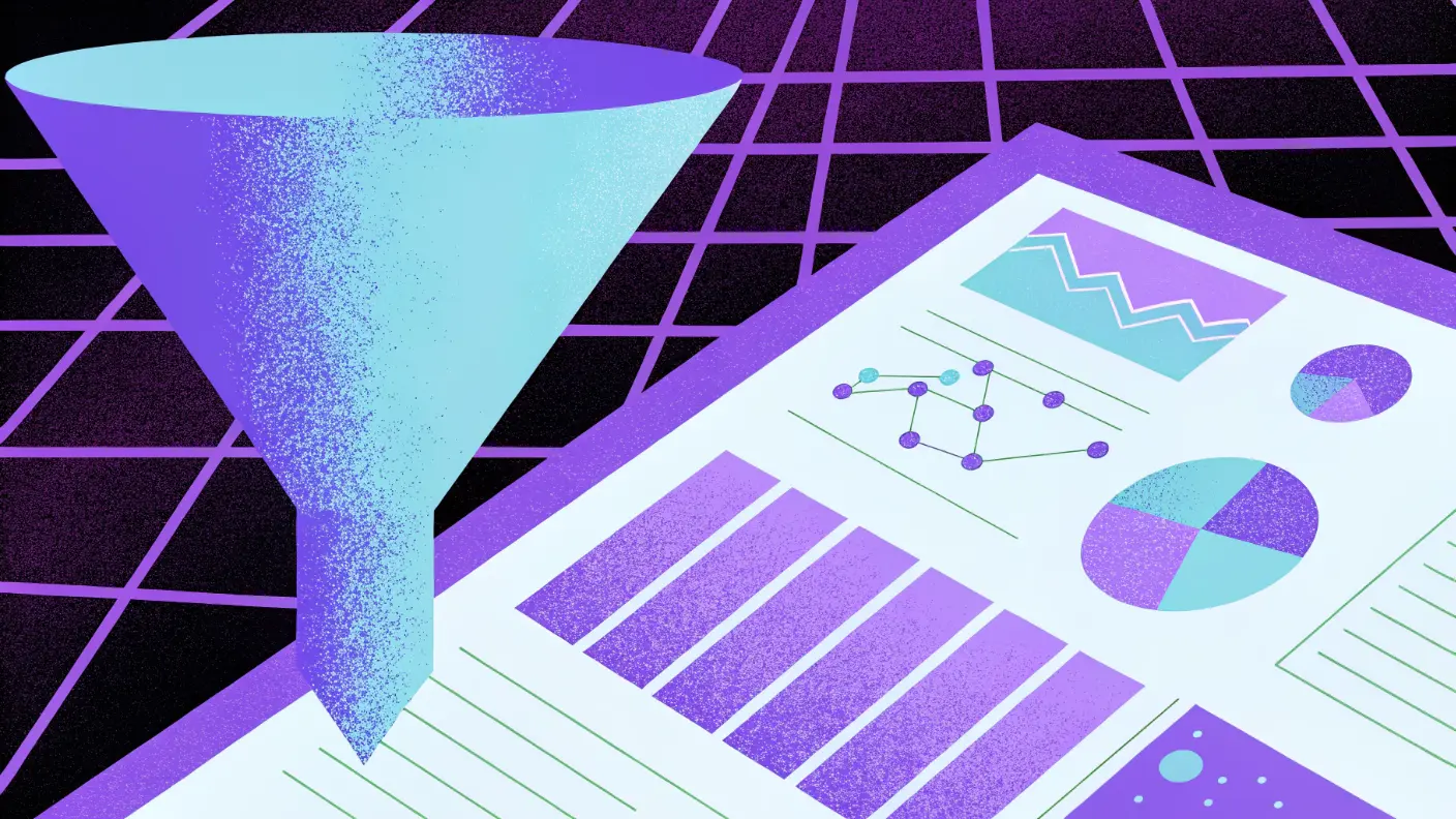 Dashboard with conversion metrics and analytics